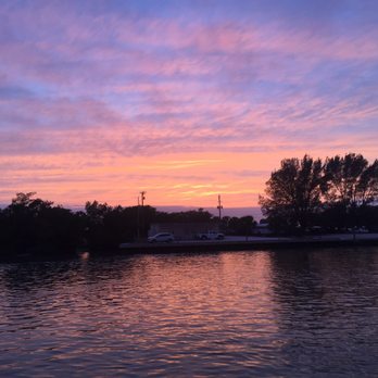 Pop's Sunset Grill - View of the sunset from our table - Seafood Near Me - Nokomis, Florida