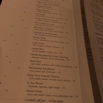 The Aviary - Menu - Cocktail Bars Near Me - Chicago, Illinois The Aviary - Menu - Cocktail Bars Near Me - Chicago, Illinois