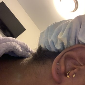 Skin City Body Art - The earring provided sunk into my ear in a reverse way and had to be pushed through. - Tattoo Near Me - Durham, North Carolina Skin City Body Art - The earring provided sunk into my ear in a reverse way and had to be pushed through. - Tattoo Near Me - Durham, North Carolina