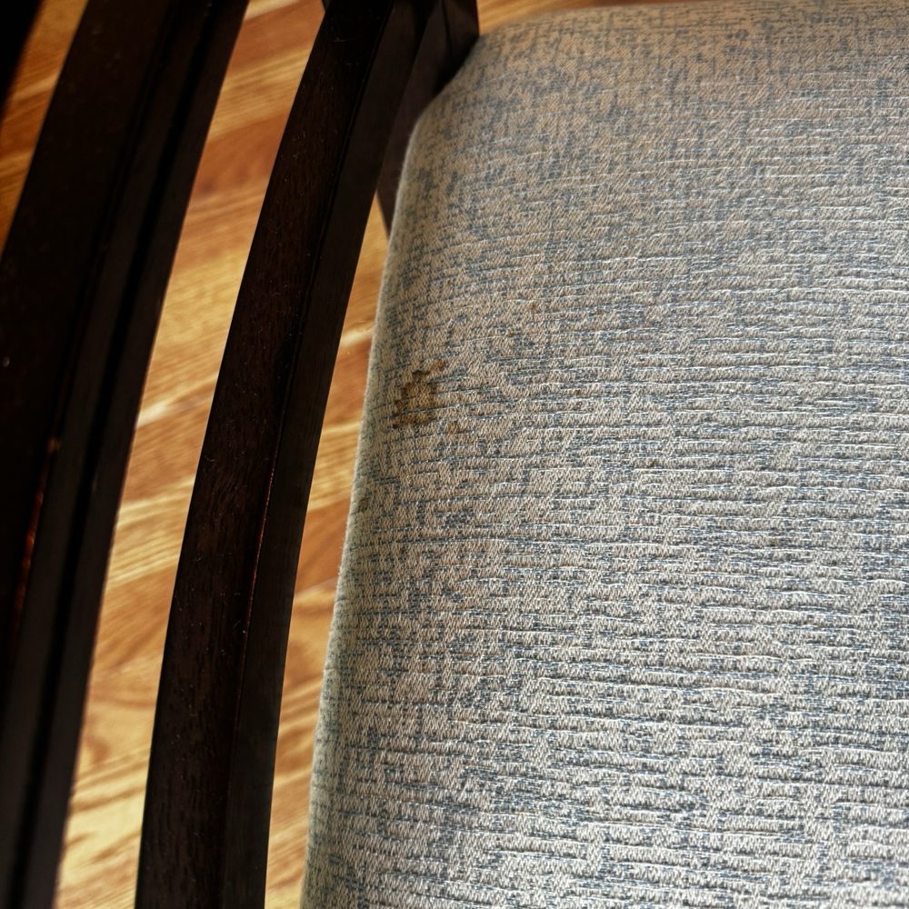 RealJoy Vacations - Stain on dinning chair - Vacation Rentals Near Me - Destin, Florida RealJoy Vacations - Stain on dinning chair - Vacation Rentals Near Me - Destin, Florida