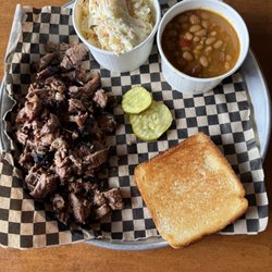Heavenly BBQ - Smoked Chopped Brisket Side BBQ Baked Beans Side Cole Slaw