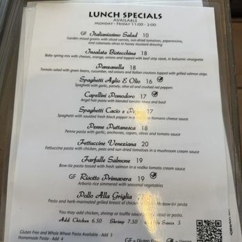 Italianissimo Trattoria - lunch specials - Italian Near Me - Chula Vista, California
