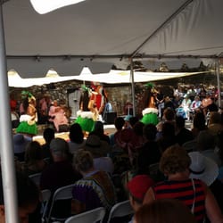 French Polynesian Dancers performing on one of three stages around the French Festival.