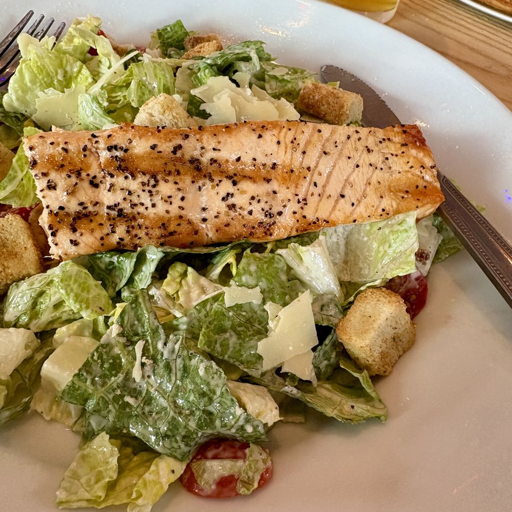 Rock & Brews - Grapevine - Caesar with Blackened Salmon - Burgers Near Me - Grapevine, Texas Rock & Brews - Grapevine - Caesar with Blackened Salmon - Burgers Near Me - Grapevine, Texas