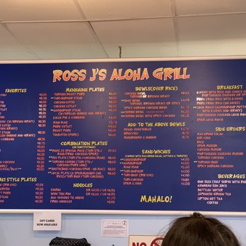 Ross J's Aloha Grill - April 2019 menu - Hawaiian Near Me - Henderson, Nevada Ross J's Aloha Grill - April 2019 menu - Hawaiian Near Me - Henderson, Nevada