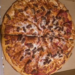 A dry pizza with no cheese. A dry pizza with no cheese.