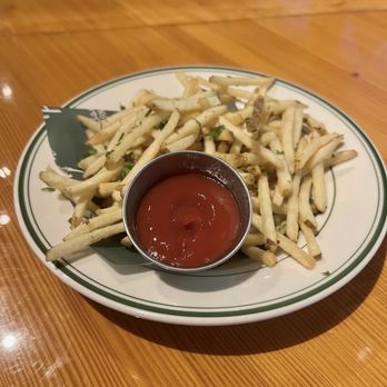 Primrose Lanes - Fries, the star of the show. Not one crumb left on that plate - Bowling Near Me - Orlando, Florida