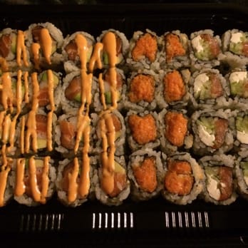 Shogun - 2 Miami rolls, spicy crunch salmon, Philadelphia roll. Each $6, great price for the quality! - Japanese Near Me - Albany, New York Shogun - 2 Miami rolls, spicy crunch salmon, Philadelphia roll. Each $6, great price for the quality! - Japanese Near Me - Albany, New York