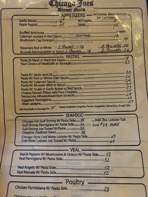 Menu photo 1 Chicago Joe's Las Vegas, NV Menu photo 1 Chicago Joe's Las Vegas, NV