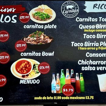 Carnitas Al Estilo Michoacan - Menu - Mexican Near Me - Ontario, California