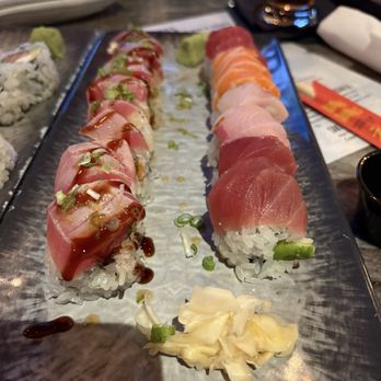 Wicked Tuna - Rainbow roll is on the right! - New American Near Me - Murrells Inlet, South Carolina
