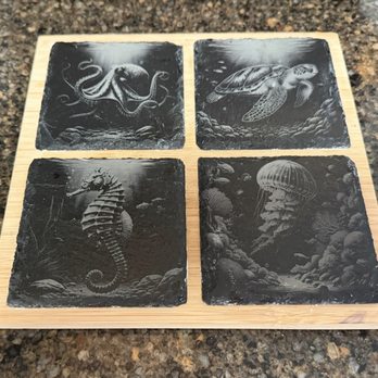 Conca D'oro - Slate coaster and wood cheeseboard or hot plate...$39.00 - Pizza Near Me - Forked River, New Jersey