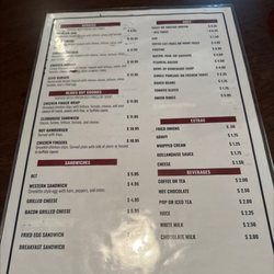 East Side Diner - Menu page 2