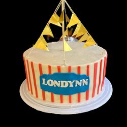 Sugar Shells Custom Cakes and More - Beautiful Circus Themed Cake - Chocolate w/ Raspberry filling yum