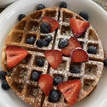 BuzzCatz Coffee & Sweets - seasonal fruit waffle - Coffee & Tea Near Me - Orange Beach, Alabama
