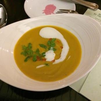 Heritage Tavern - Squash, coconut, poblano soup with riesling cream. - New American Near Me - Madison, Wisconsin Heritage Tavern - Squash, coconut, poblano soup with riesling cream. - New American Near Me - Madison, Wisconsin