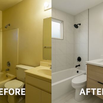Build2Last - This full bathroom remodel completely transformed the space into a clean, modern design. So worth it! - General Contractors Near Me - North Hollywood, California Build2Last - This full bathroom remodel completely transformed the space into a clean, modern design. So worth it! - General Contractors Near Me - North Hollywood, California