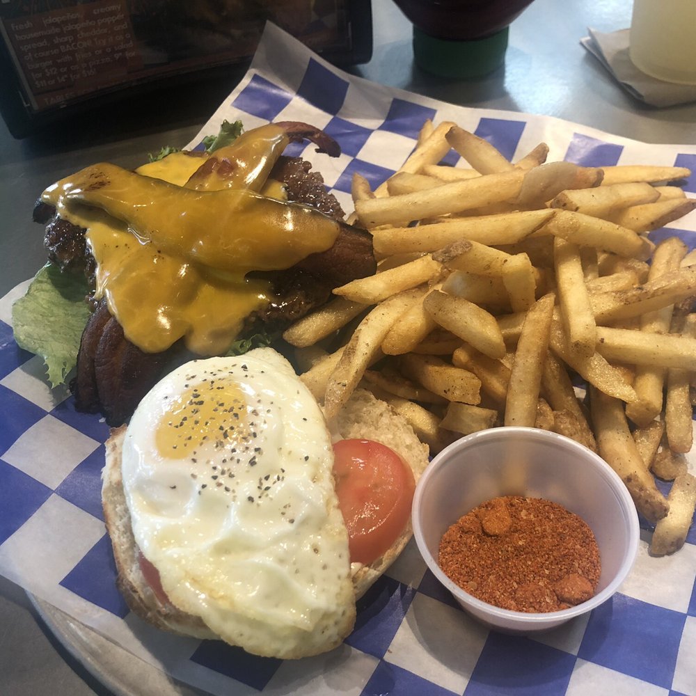 5 Ate Cafe - Avocado Butter Bacon Burger! - Pizza Near Me - Spring, Texas