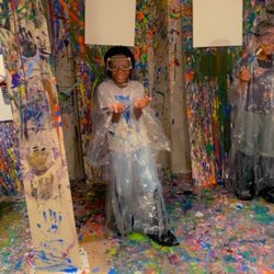 Dipped N Color Splat Studio - My son painting