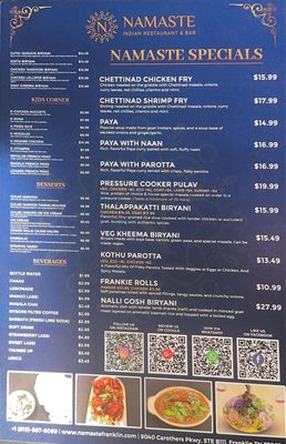 Menu photo 4 Namaste Indian Restaurant And Bar Franklin, TN Menu photo 4 Namaste Indian Restaurant And Bar Franklin, TN