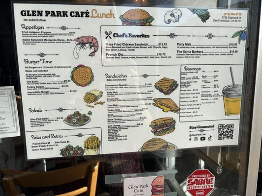 Menu photo 1 Glen Park Cafe San Francisco, CA Menu photo 1 Glen Park Cafe San Francisco, CA