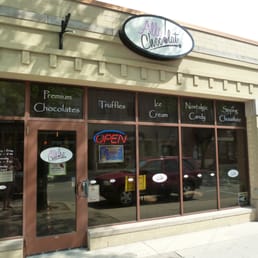 the outside of a chocolate shop