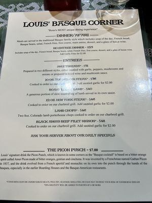 Menu photo 7 Louis' Basque Corner Reno, NV Menu photo 7 Louis' Basque Corner Reno, NV