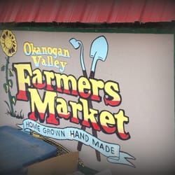 Okanogan Valley Farmers Market - Farmers market sign.