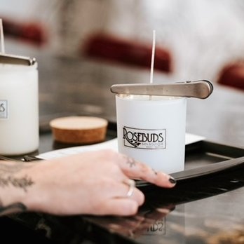 Rosebuds Bath Boutique - Fun at the aroma bar, pour your own candle! - Candle Stores Near Me - Tempe, Arizona