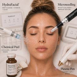 NOT your average treatment! We offer custom HydraFacials, Chemical Peels, Light & Intensive MicroNeedling and Plasma Pen treatments!