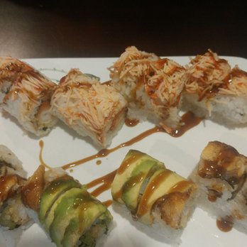 Miya Sushi - The bottom is a Monkey Roll...can't remember what the top one was - Sushi Bars Near Me - Jacksonville, Florida Miya Sushi - The bottom is a Monkey Roll...can't remember what the top one was - Sushi Bars Near Me - Jacksonville, Florida