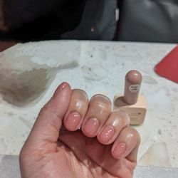 Lina Nails Spa - That clean and cute royal jelly pink color - gel manicure in 35 minutes.