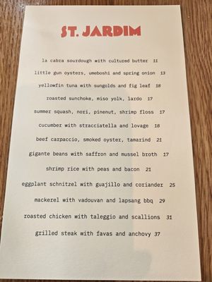 Menu photo 2 St. Jardim New York, NY Menu photo 2 St. Jardim New York, NY
