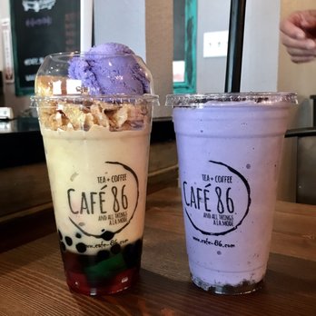 Cafe 86 - Halo Halo and Ube Monster Milkshake (Oreo crumbs on top and bottom) 4/5 rating from my Ohana - Desserts Near Me - Las Vegas, Nevada
