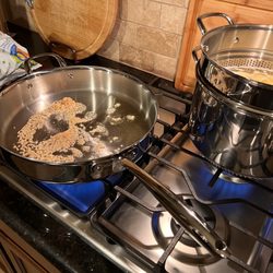 Williams-Sonoma - Look at how big this pan is!!! Stay cool handles!