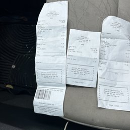 All three receipts