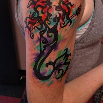 Magick Dragon Tattoo - By Steven - Tattoo Near Me - Gainesville, Georgia