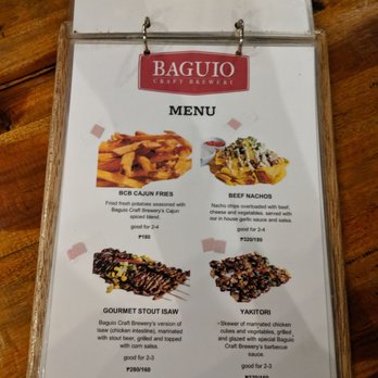 Baguio Brewery - Menu - Brewpubs Near Me - Cebu City, CEB