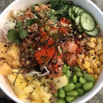 Mr. Poké - Now that I look at my photo. Can you see the frozen piece of salmon??! =[ - Poke Near Me - Diamond Bar, California Mr. Poké - Now that I look at my photo. Can you see the frozen piece of salmon??! =[ - Poke Near Me - Diamond Bar, California