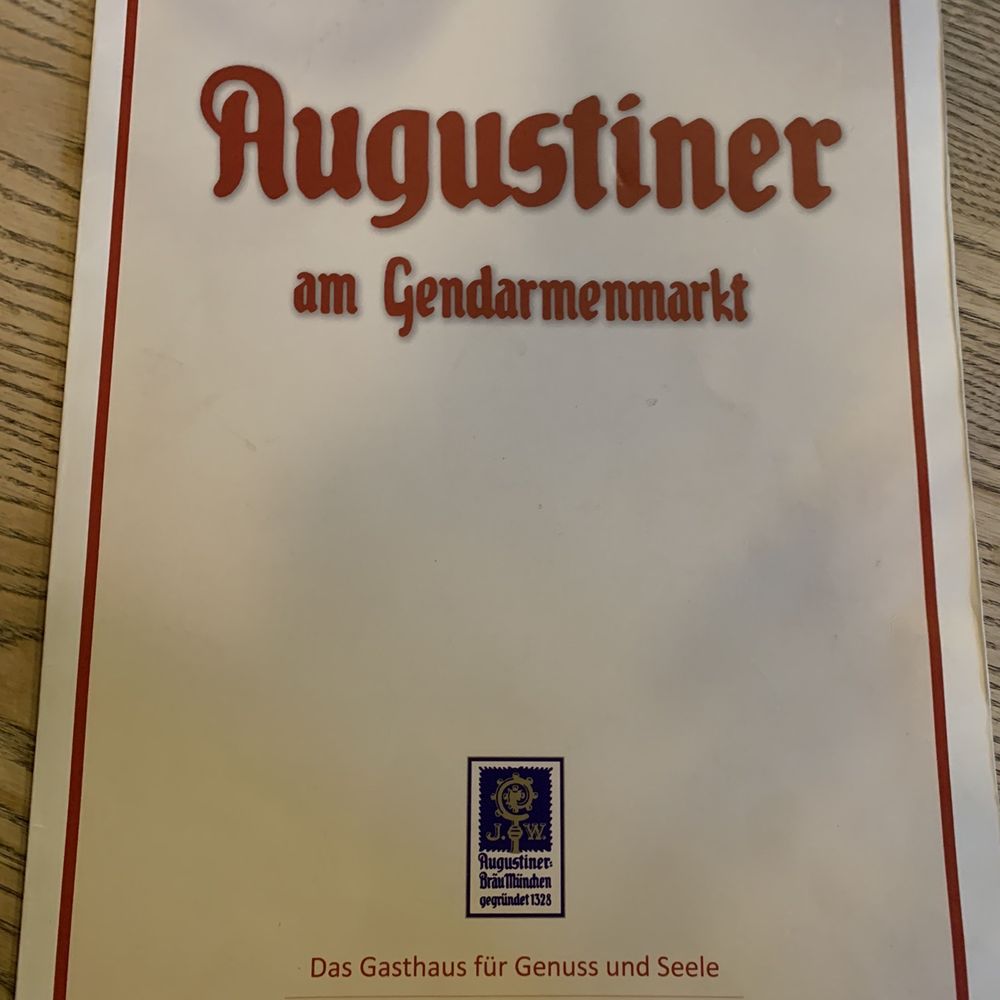 Augustiner am Gendarmenmarkt - Menu - German Near Me - Berlin, BE