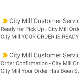 Email order confirmation and pick up notification. Note the time stamps. Email order confirmation and pick up notification. Note the time stamps.