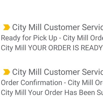 City Mill - Email order confirmation and pick up notification. Note the time stamps. - Hardware Stores Near Me - Ewa Beach, Hawaii City Mill - Email order confirmation and pick up notification. Note the time stamps. - Hardware Stores Near Me - Ewa Beach, Hawaii