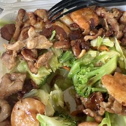 Japan Express - Chicken and shrimp missing teriyaki sauce.  Remain ingredient of the dish.