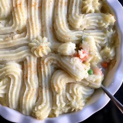 The Oliver Weston Company - Chicken pot pie made with pastured chicken, organic veggies, and a whipped potato topping made creamy with pastured ghee & coconut milk.
