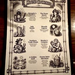 Cocktail menu Cocktail menu