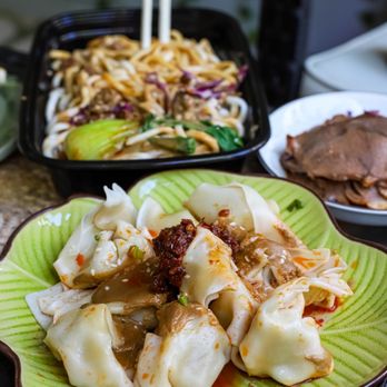 Dumpling Hours - Pork Wonton with Sesame Sauce Chili Oil - Dim Sum Near Me - Walnut Creek, California