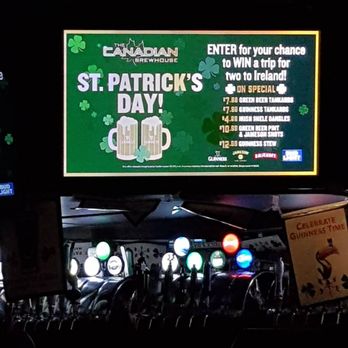 The Canadian Brewhouse - a sign for st patrick's day - Canadian (New) Near Me - Okotoks, Alberta