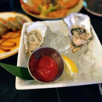 Three's Bar & Grill - Oysters for $2 happy hour price. Small for the price. - Asian Fusion Near Me - Kihei, Hawaii Three's Bar & Grill - Oysters for $2 happy hour price. Small for the price. - Asian Fusion Near Me - Kihei, Hawaii
