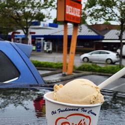 Dick's Drive-In - Yeah it's raining, but gotta have the restocked Kona ice cream on my birthday! (6/9/23)