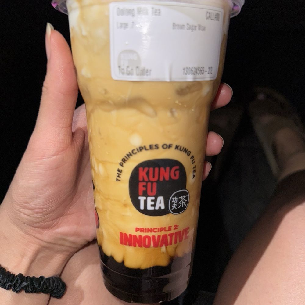 Kung Fu Tea - Oolong Milk tea with Brown sugar tapioca - Bubble Tea Near Me - Memphis, Tennessee